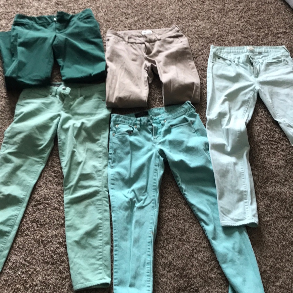 Lot of 5 pants: J. Crew, Cynthia Rowley & Old Navy